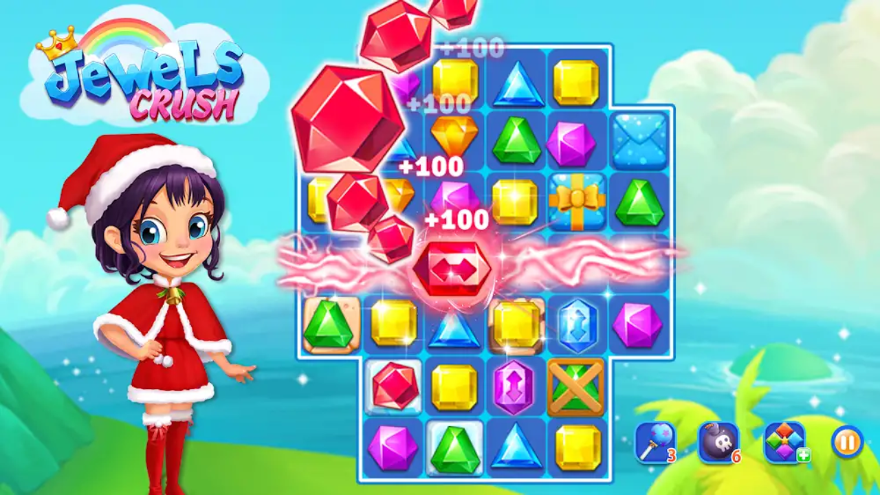 Jewel Crush - Jewels & Gems Match 3 Puzzle Game Screenshot