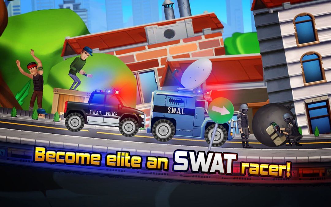 Screenshot of Elite SWAT Car Racing: Army Truck Driving Game