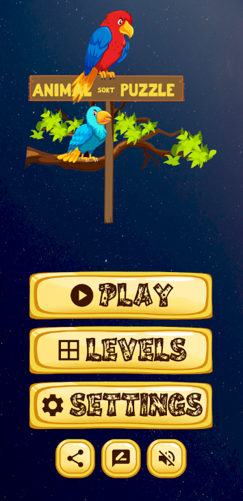 Animal bird sort puzzle 2023 Game Screenshot