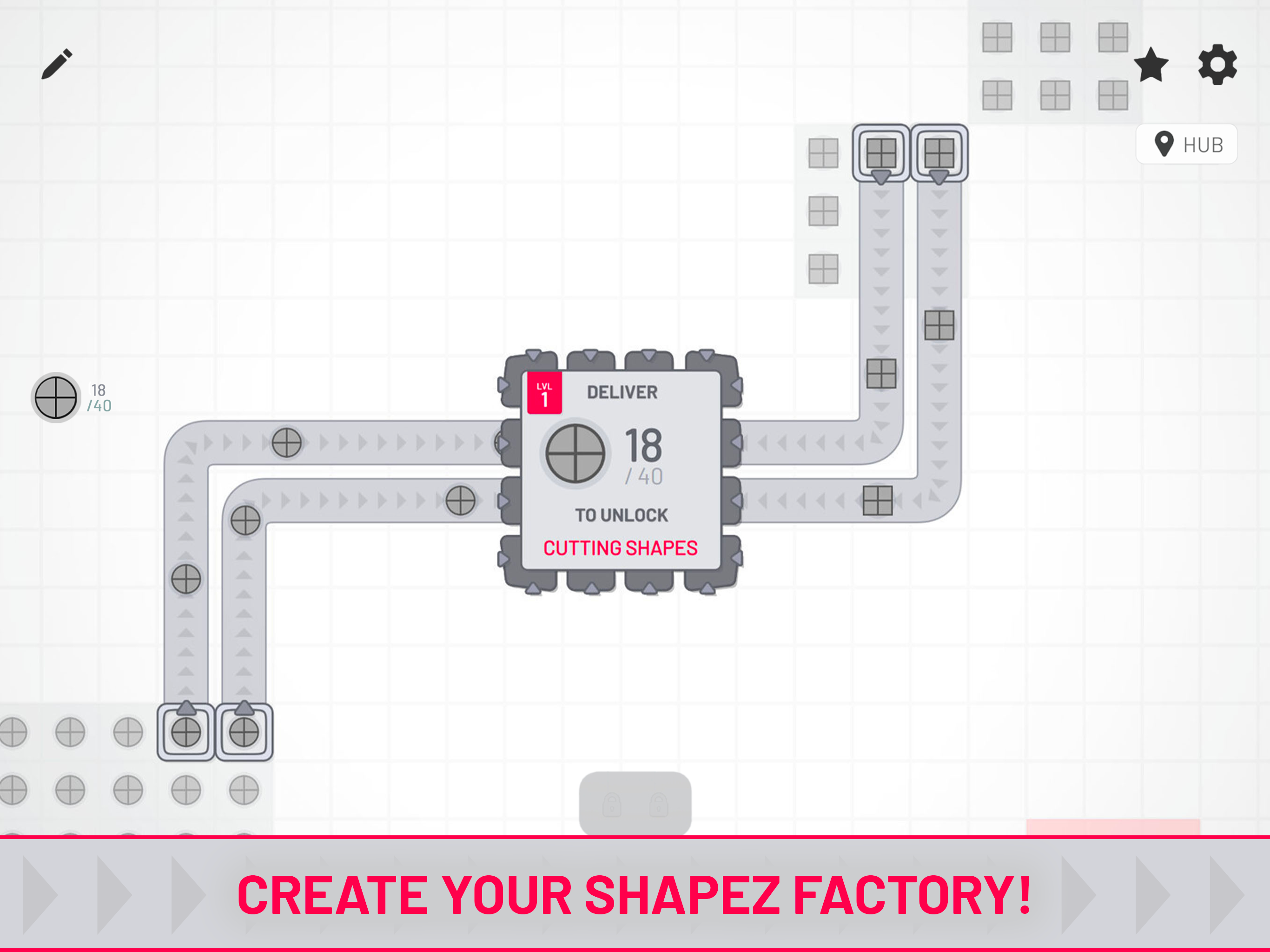 Shapez - Factory Game Game Screenshot