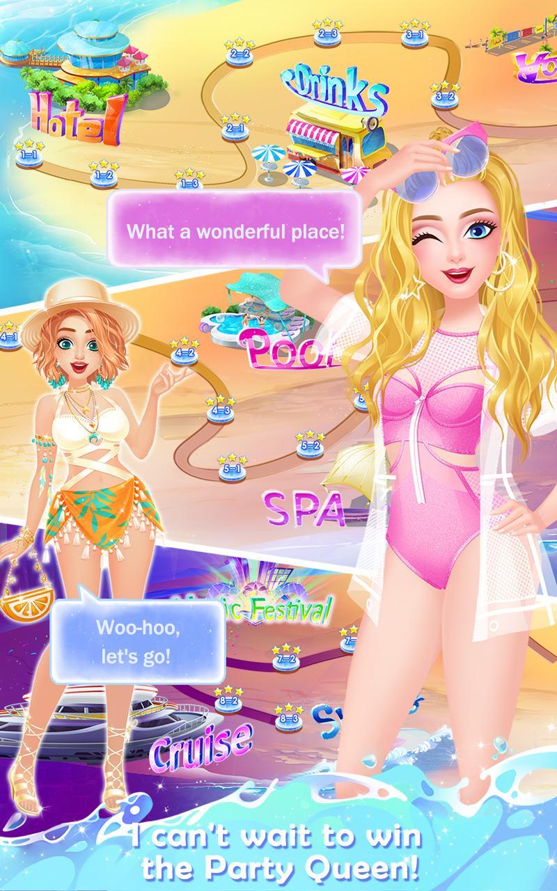 Screenshot 1 of Escuela secundaria de moda: reina de la fiesta en la playa 1.2
