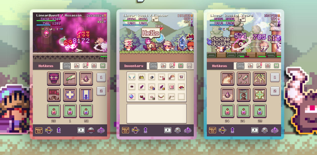 Screenshot of the video of Linear Quest