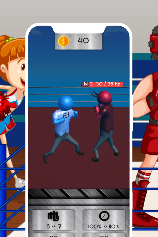 Boxing match 3D 게임 스크린 샷
