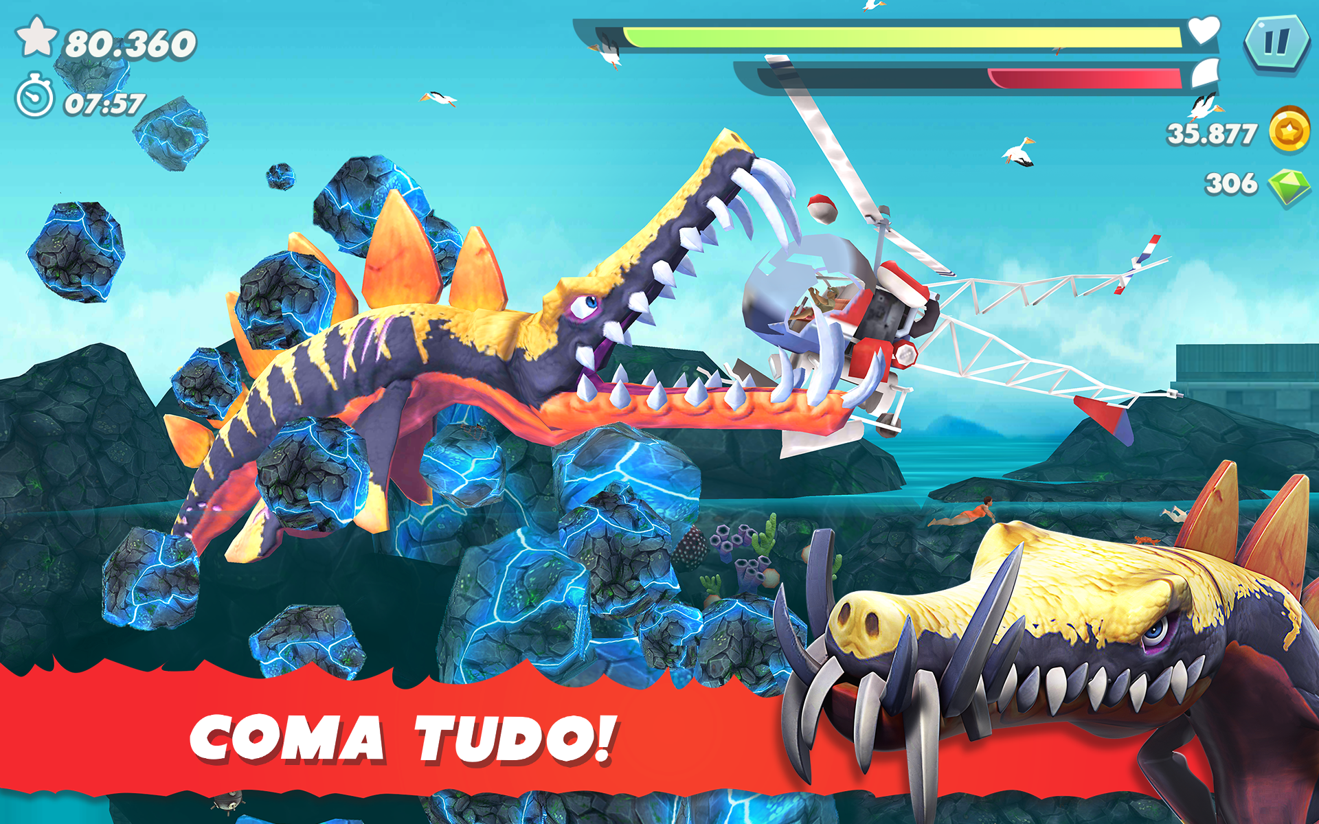 Captura de Tela do Jogo Hungry Shark Evolution: Ataque