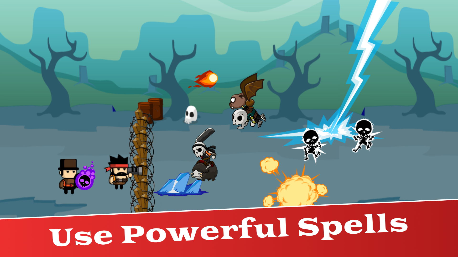 Trash magic bros Tower Defense Game Screenshot