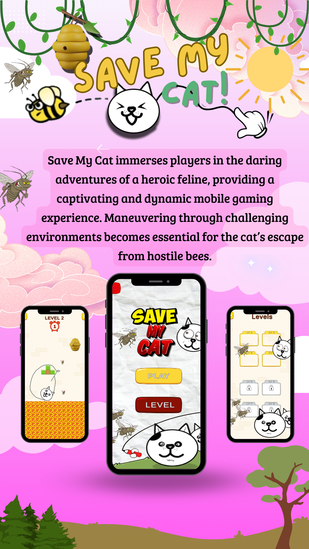 Cuplikan Layar Game Save My Cat