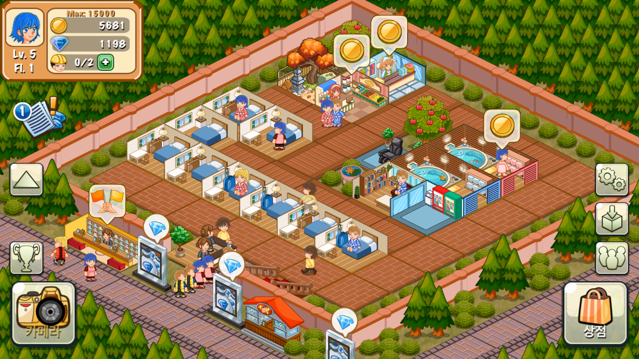 Hotel Story 호텔 스토리: 리조트 시뮬레이션 게임 스크린샷