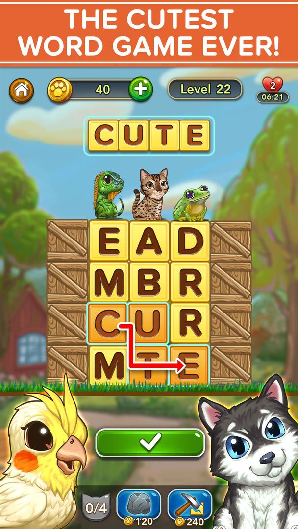 Screenshot of WORD PETS - FREE WORD GAMES!