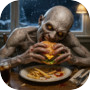 Icon of scary food shawarma shop