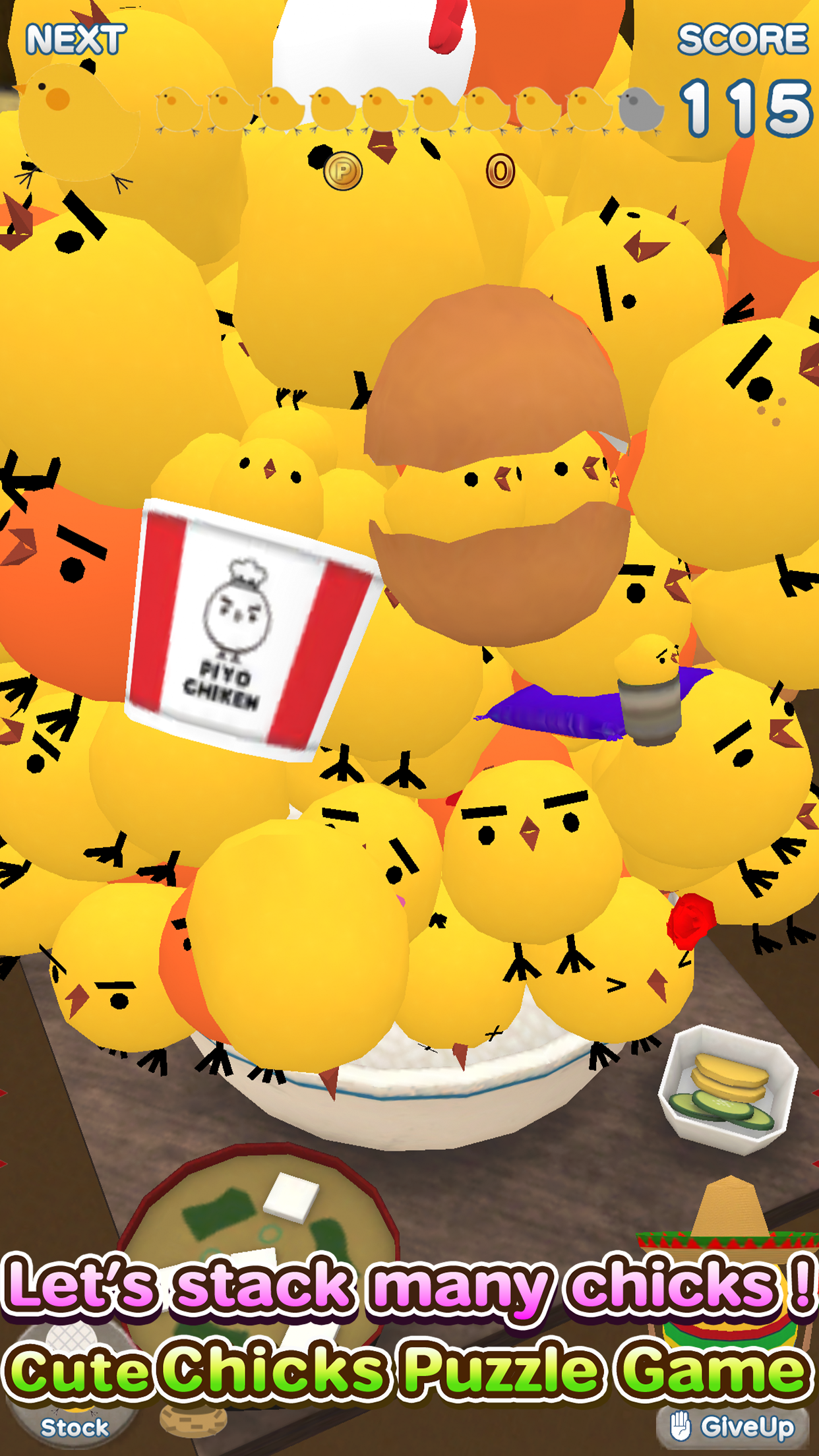 PIYOMORI DX | chick stack Game Screenshot
