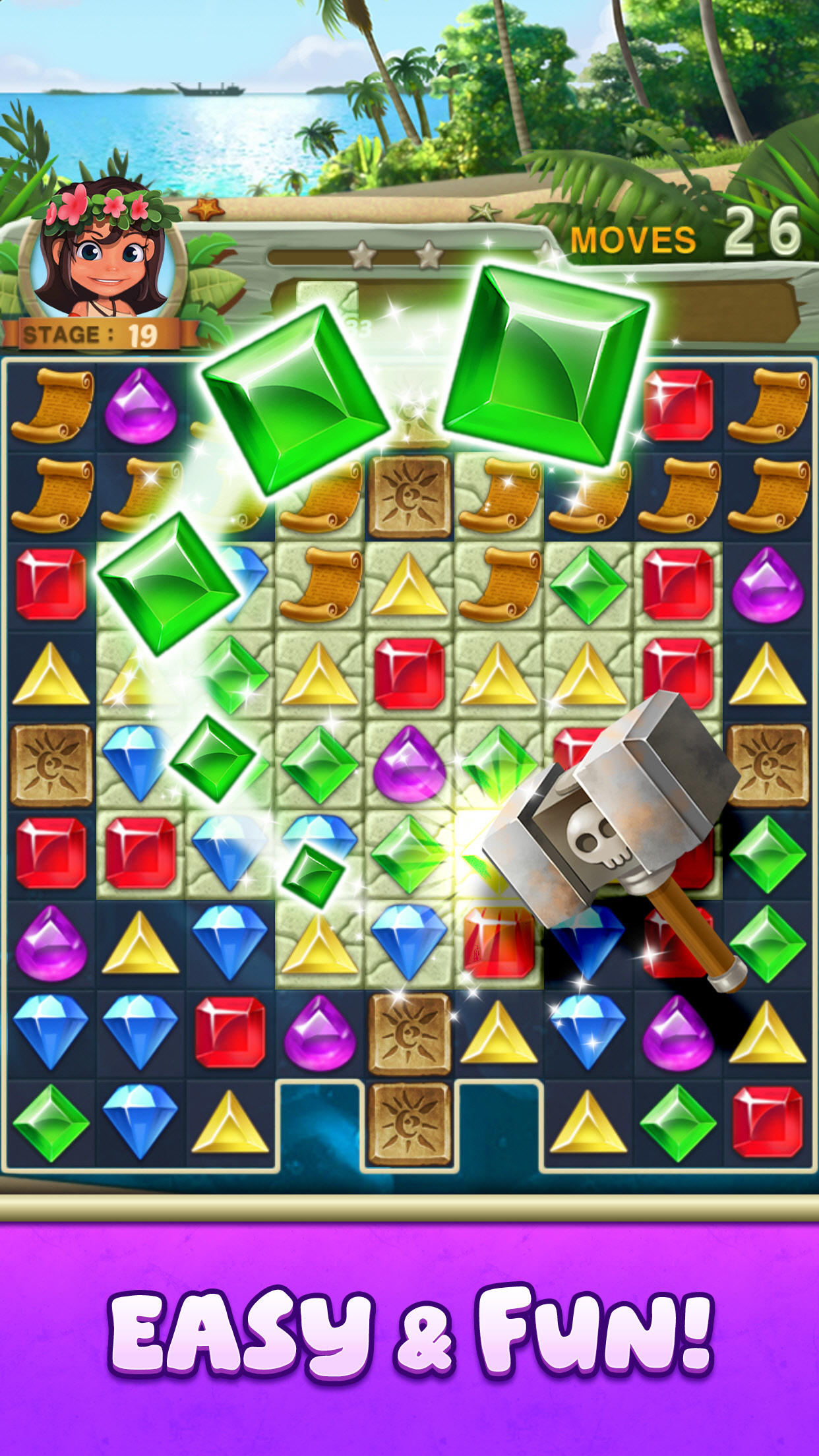 Paradise Jewel: Match 3 Puzzle Game Screenshot