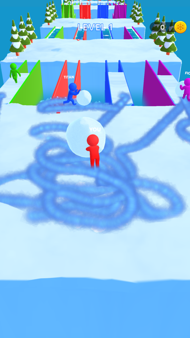 Cuplikan Layar Game Snowball Race: Ice Racing Game