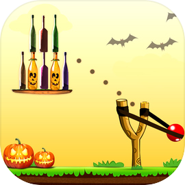 Bottle Shooting Slingshot Game