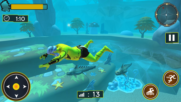 Shark Attack - Fishbowl Games Game Screenshot