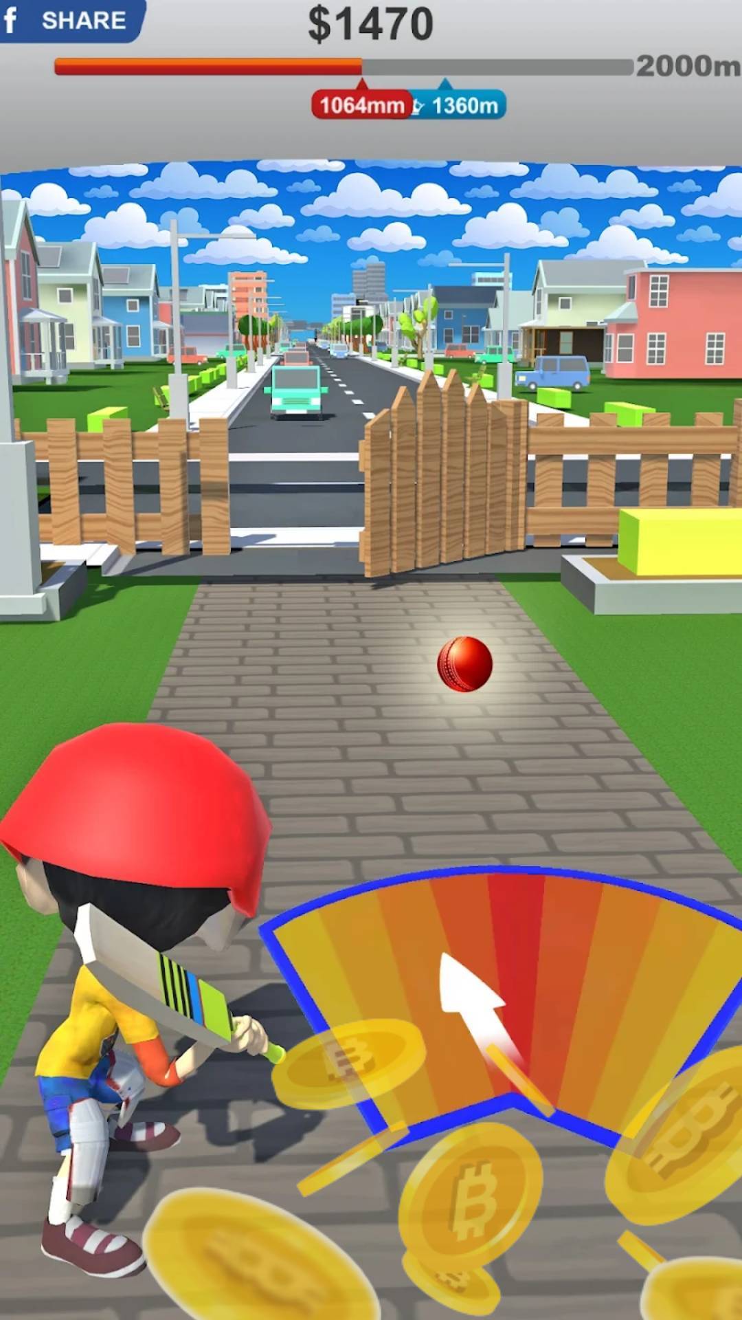 Perfect Cricket Shot Earn BTC Game Screenshot
