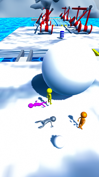 Snow Ball Race 3D Strike Game Game Screenshot