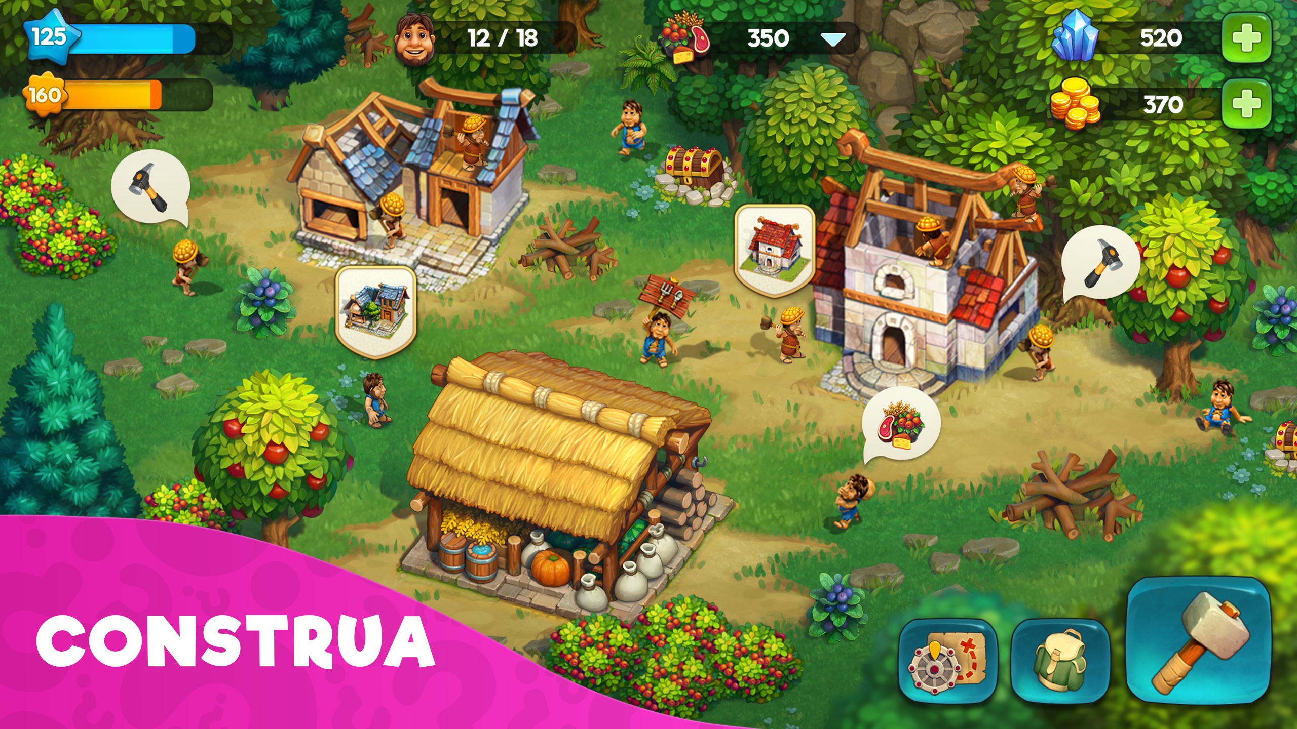 Captura de Tela do Jogo The Tribez: Build a Village