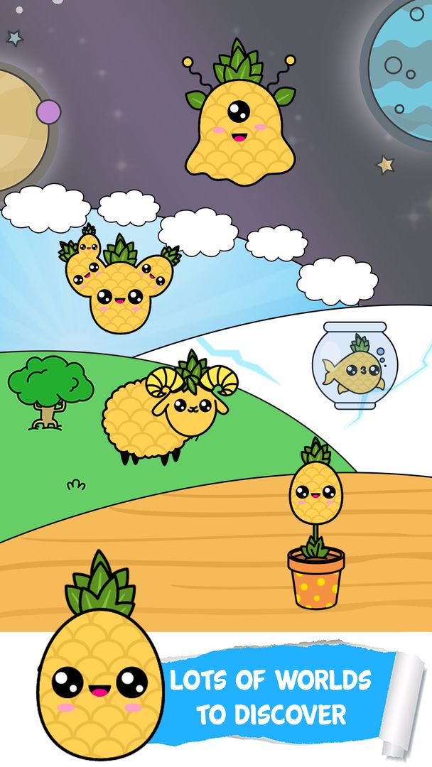 Pineapple Evolution Clicker 게임 스크린 샷