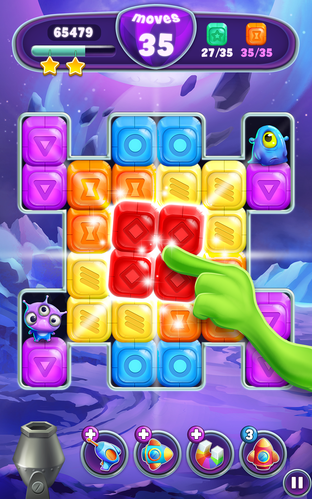 Blast Cubes - Alien Adventure Game Screenshot