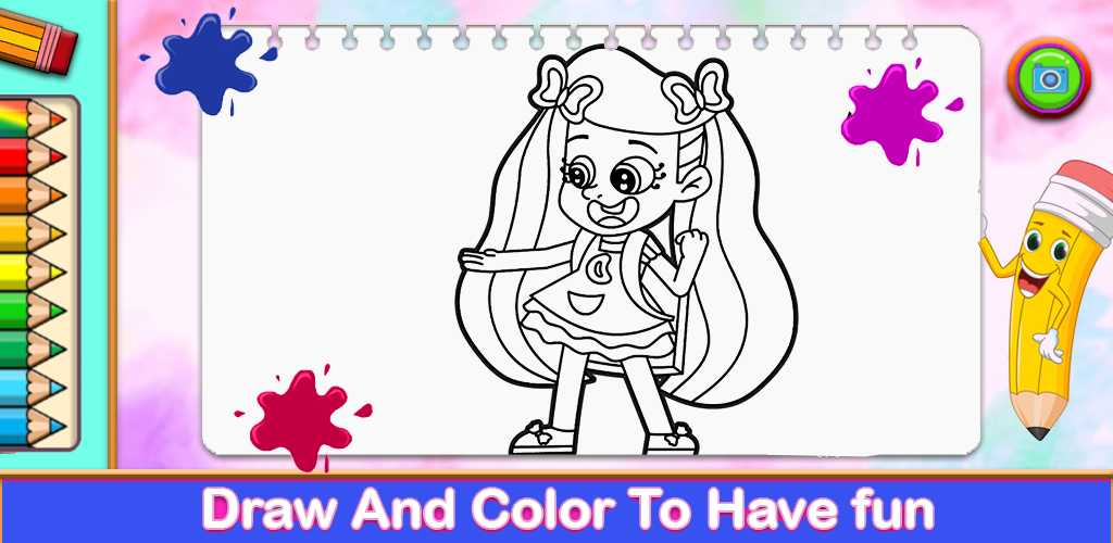Diana and Roma Family Coloring Game Screenshot
