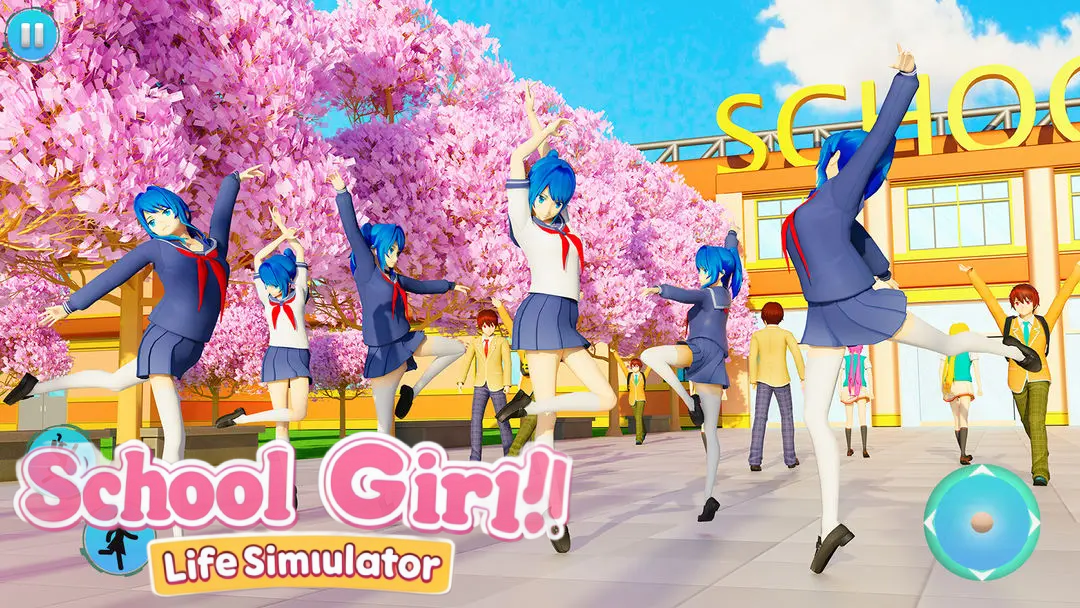 School Girl Life 3D Simulator Game Screenshot
