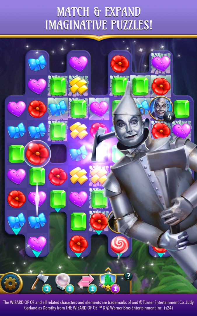 The Wizard of Oz Magic Match 3 screenshot game