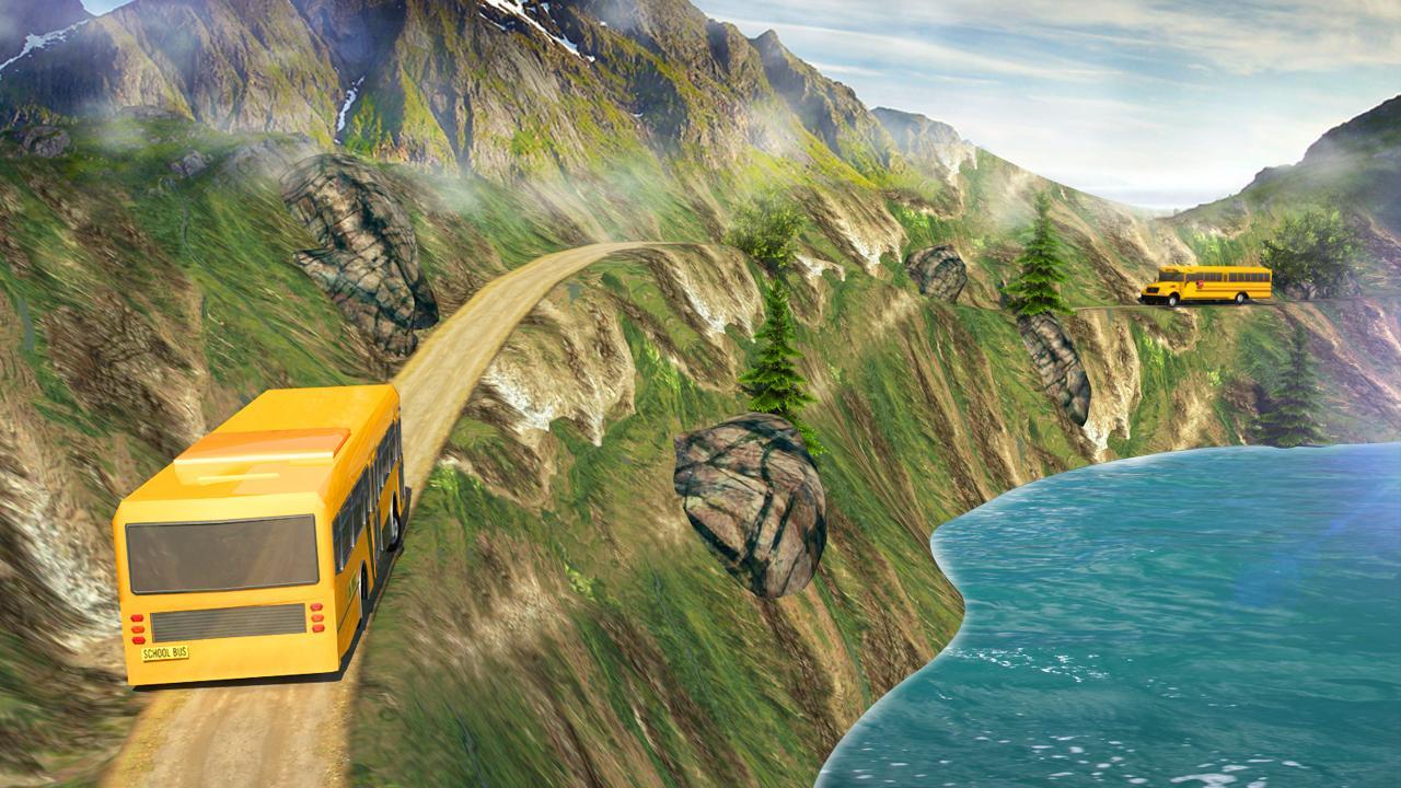 School Bus: Up Hill Driving screenshot game