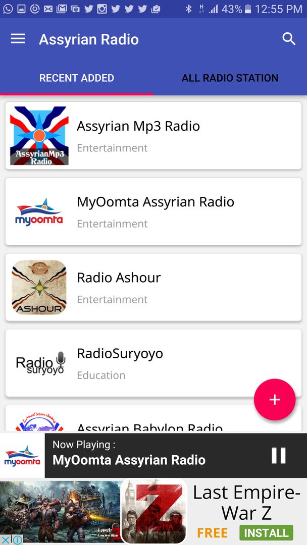 Screenshot of Assyrian Radio