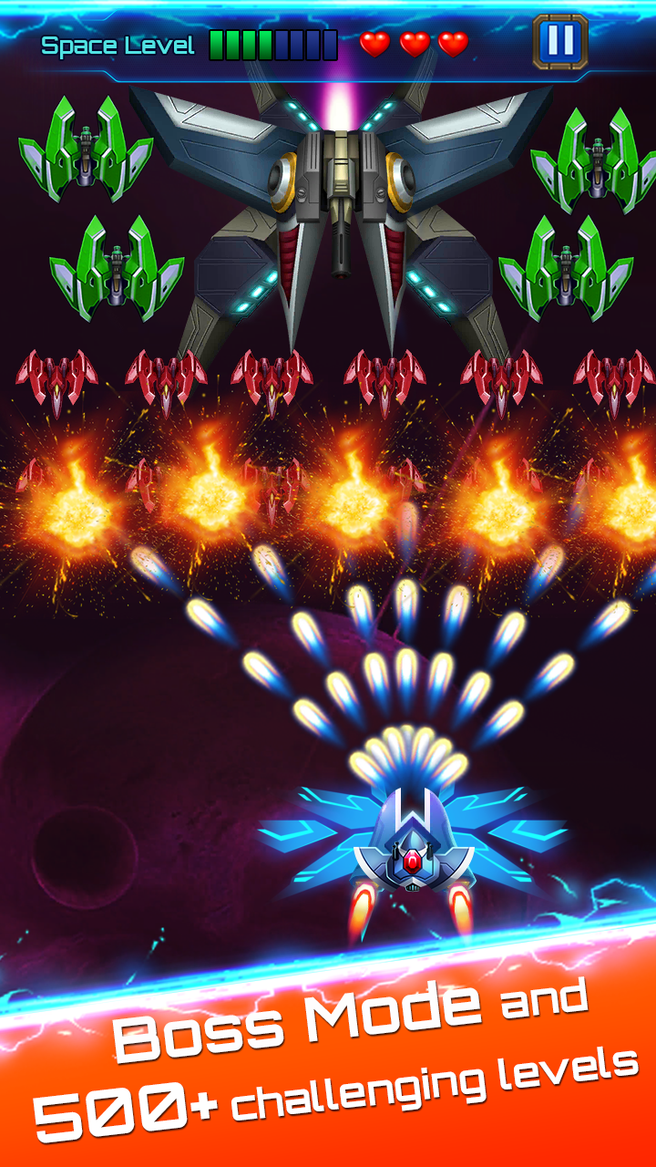 Space attack - infinity air force shooting ภาพหน้าจอเกม