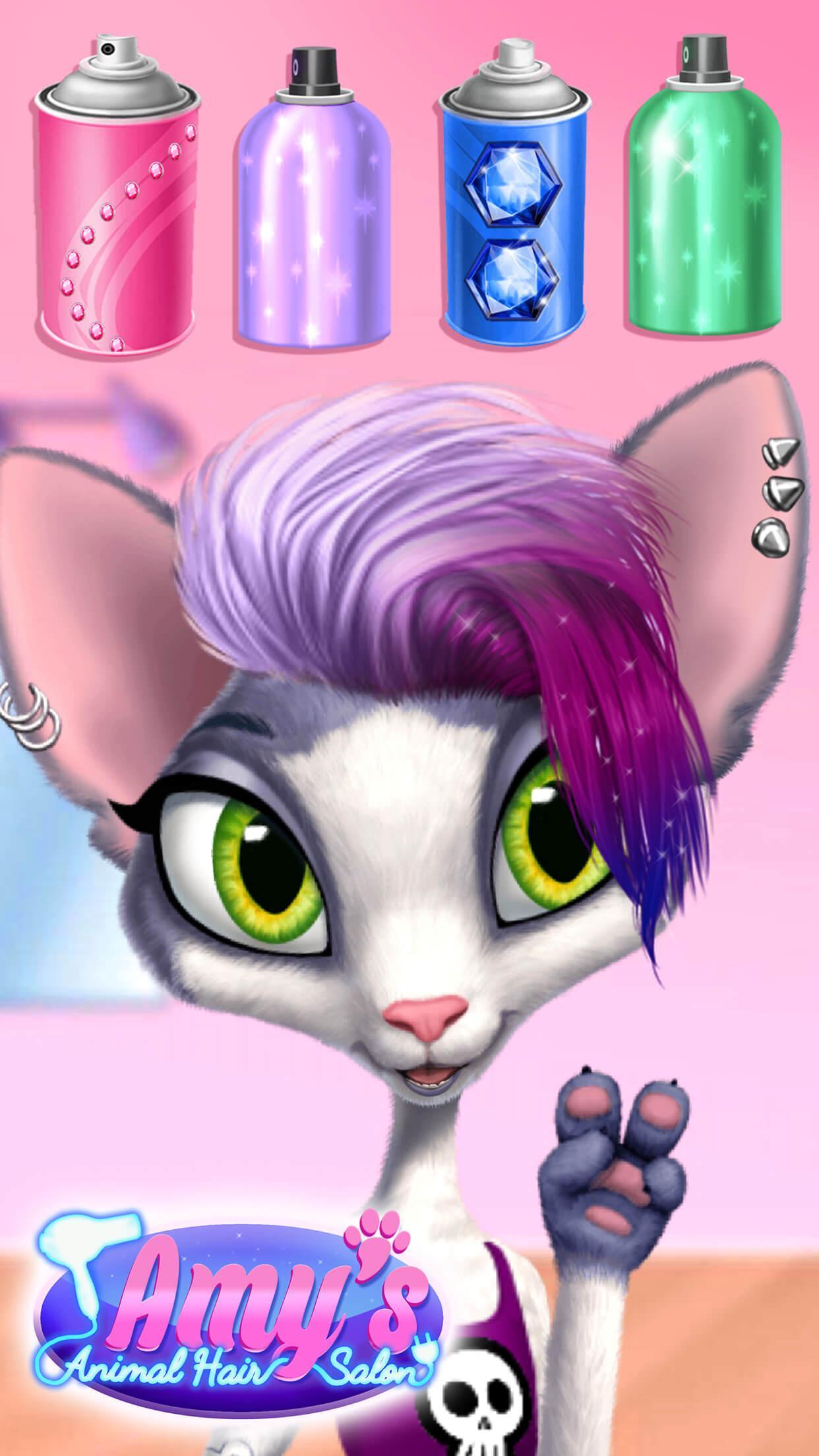 Captura de Tela do Jogo Amy's Animal Hair Salon