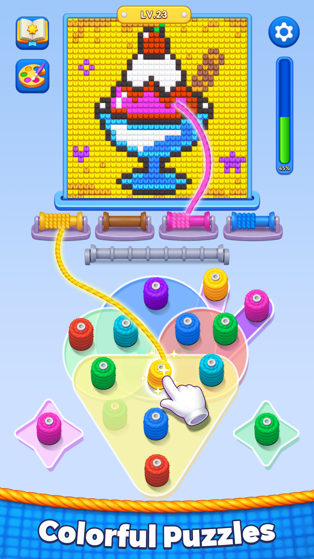 Color Wool Screw Game Screenshot