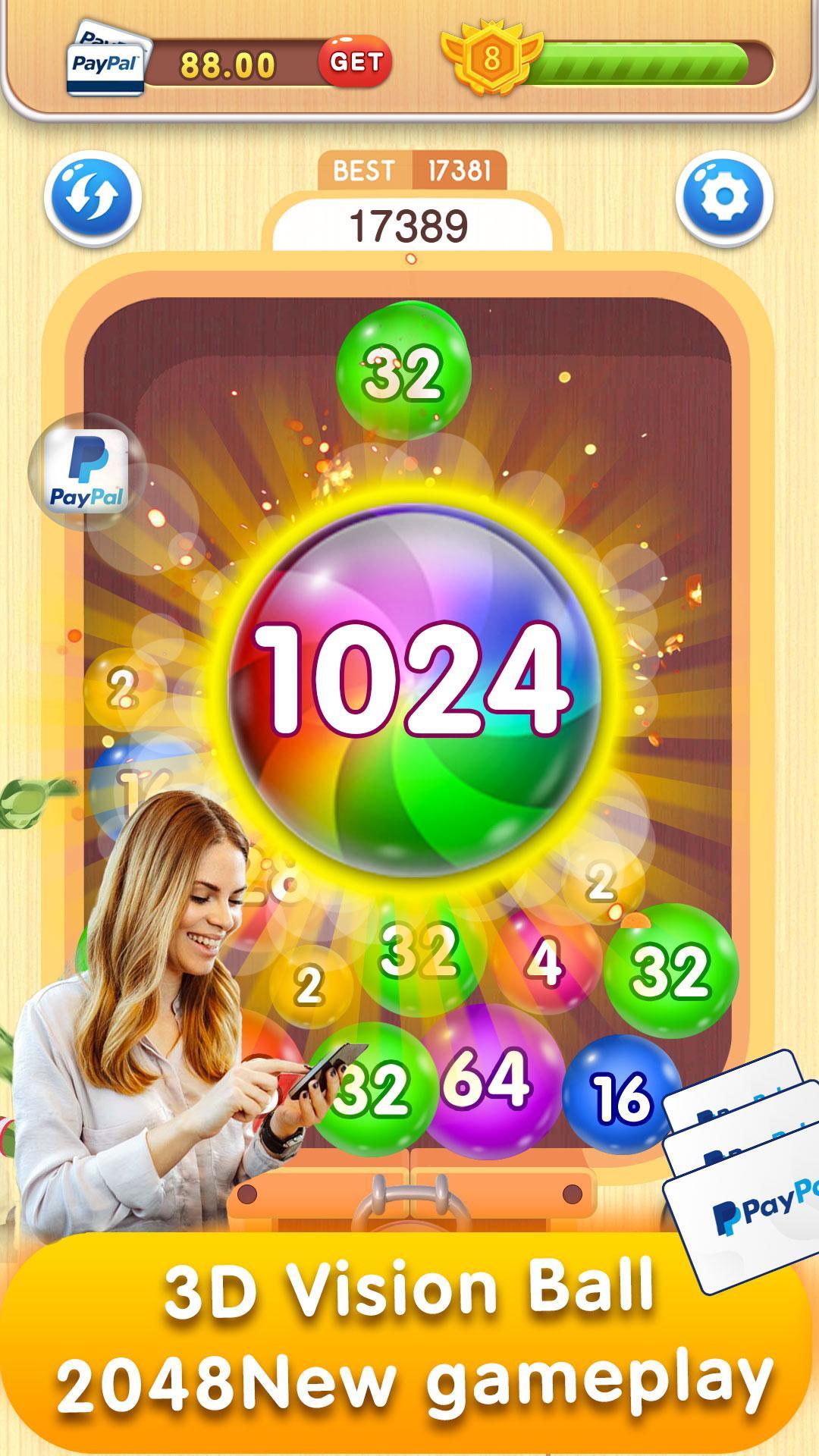 Screenshot of 2048 Balls Merge