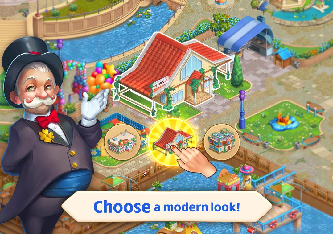 Screenshot of Matchland - Build your Theme Park