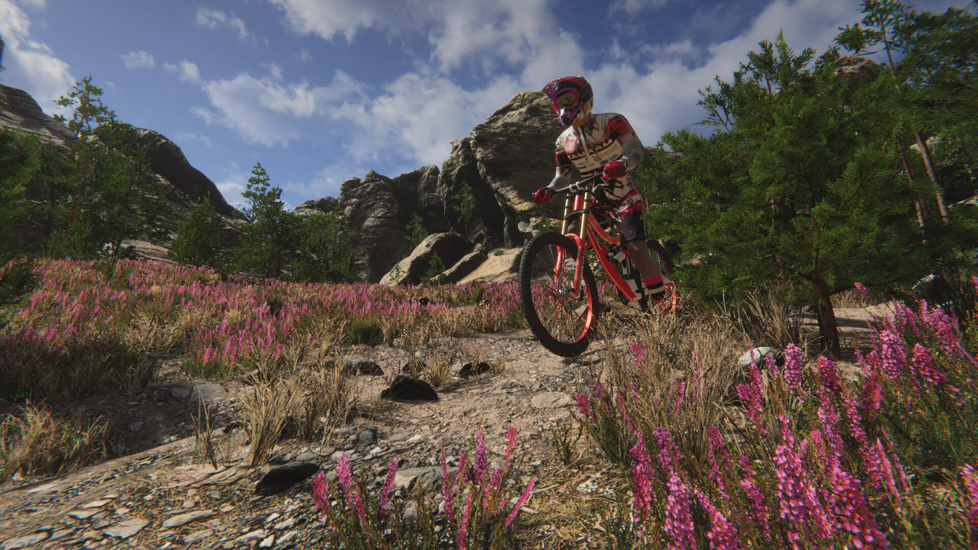 Traildown: Downhill Mountain Biking Game Screenshot