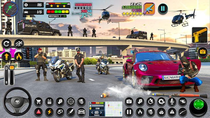 Screenshot 1 of Bike Chase 3D Police Car Games 6.6