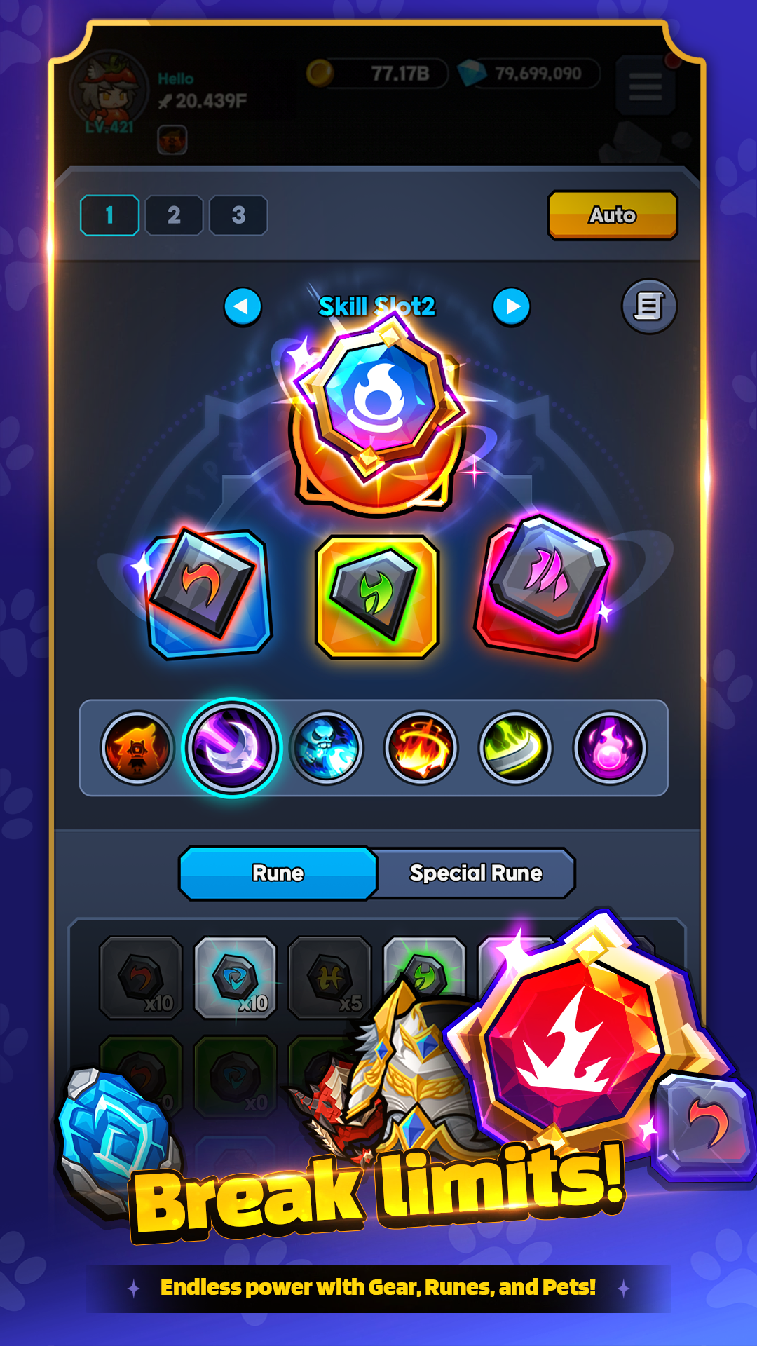 Go Go Wolf! - Idle RPG Game Screenshot