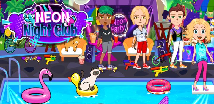 Banner of My Pretend Neon Night Club - Kids Dance Games FREE 1.8