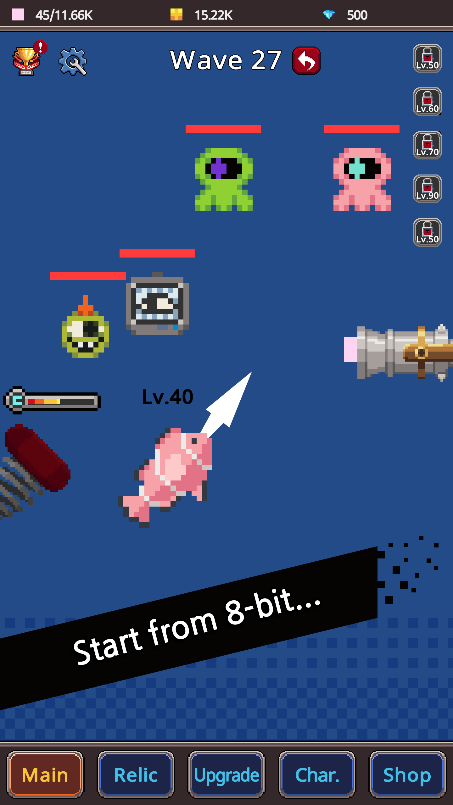 Screenshot 1 of Pixel Grow : Monster 8-bit ke HD 0.1