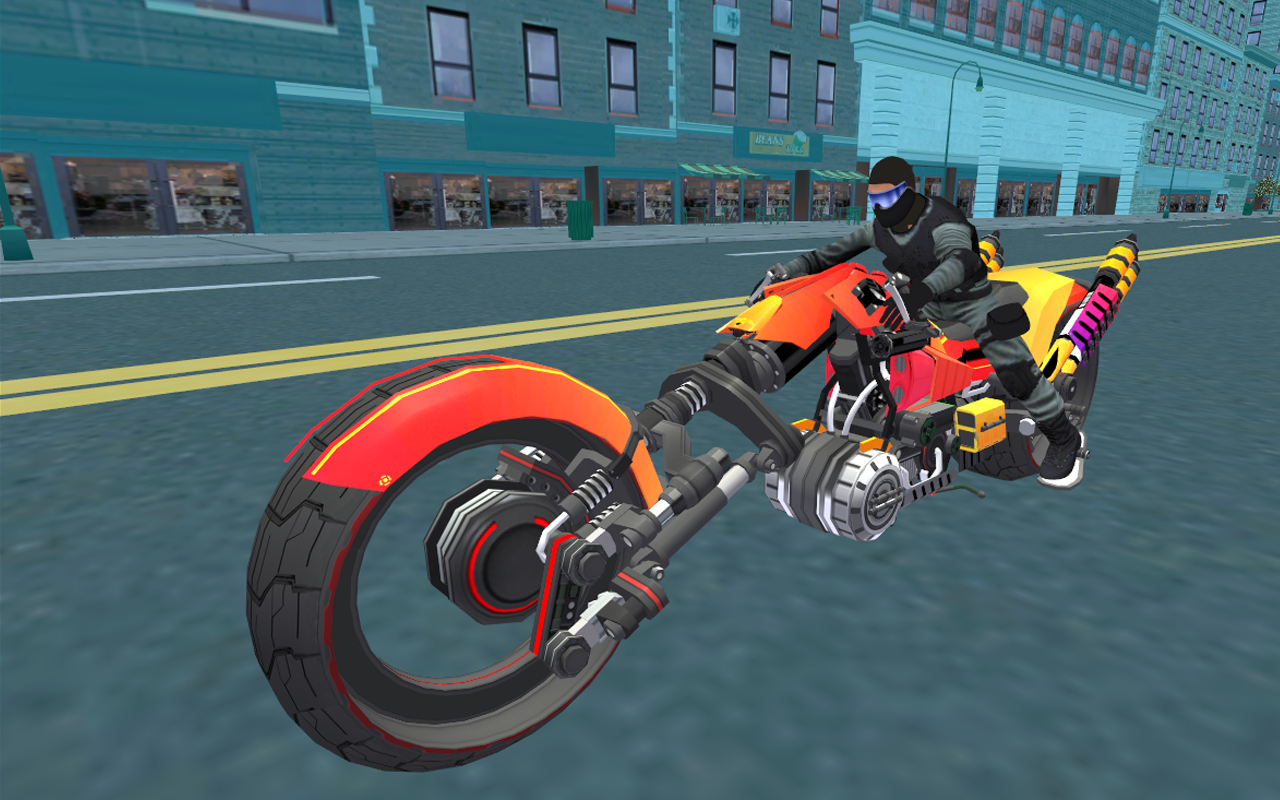Captura de Tela do Jogo Polícia Sci Fi Bike Rider 3D