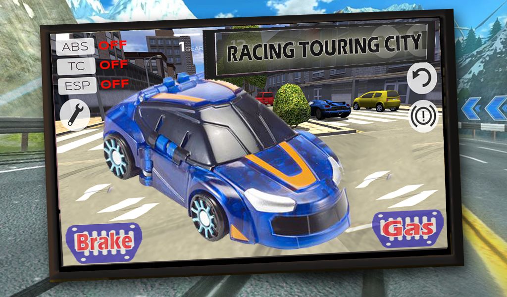 Screenshot of Racing Turning Mecard Game Adventure