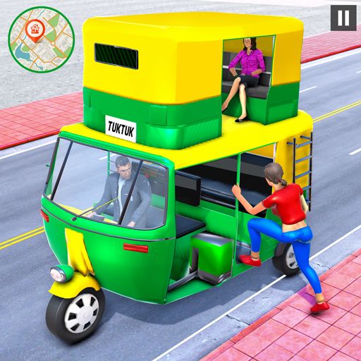 Screenshot 1 of ហ្គេមម៉ូតូកង់បី Rickshaw Auto Game 6.3