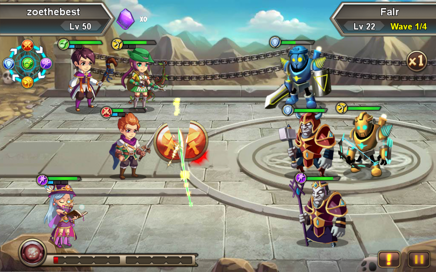 Slash Saga - Swipe Card RPG Game Screenshot
