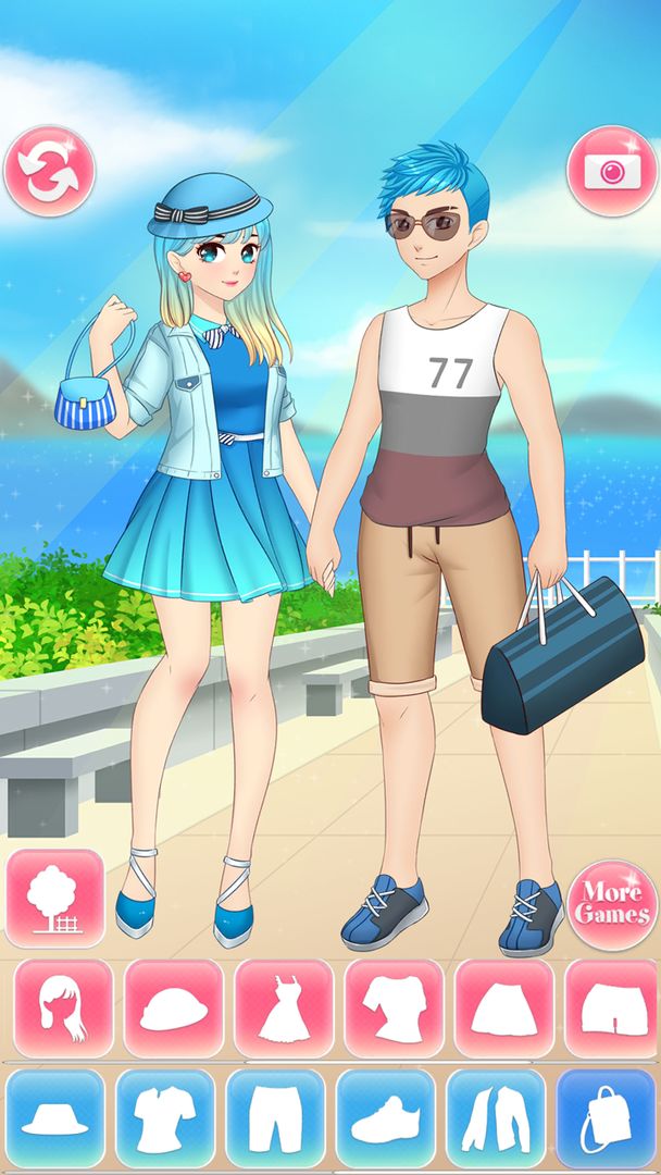 Anime High School Couple - First Date Makeover ภาพหน้าจอเกม