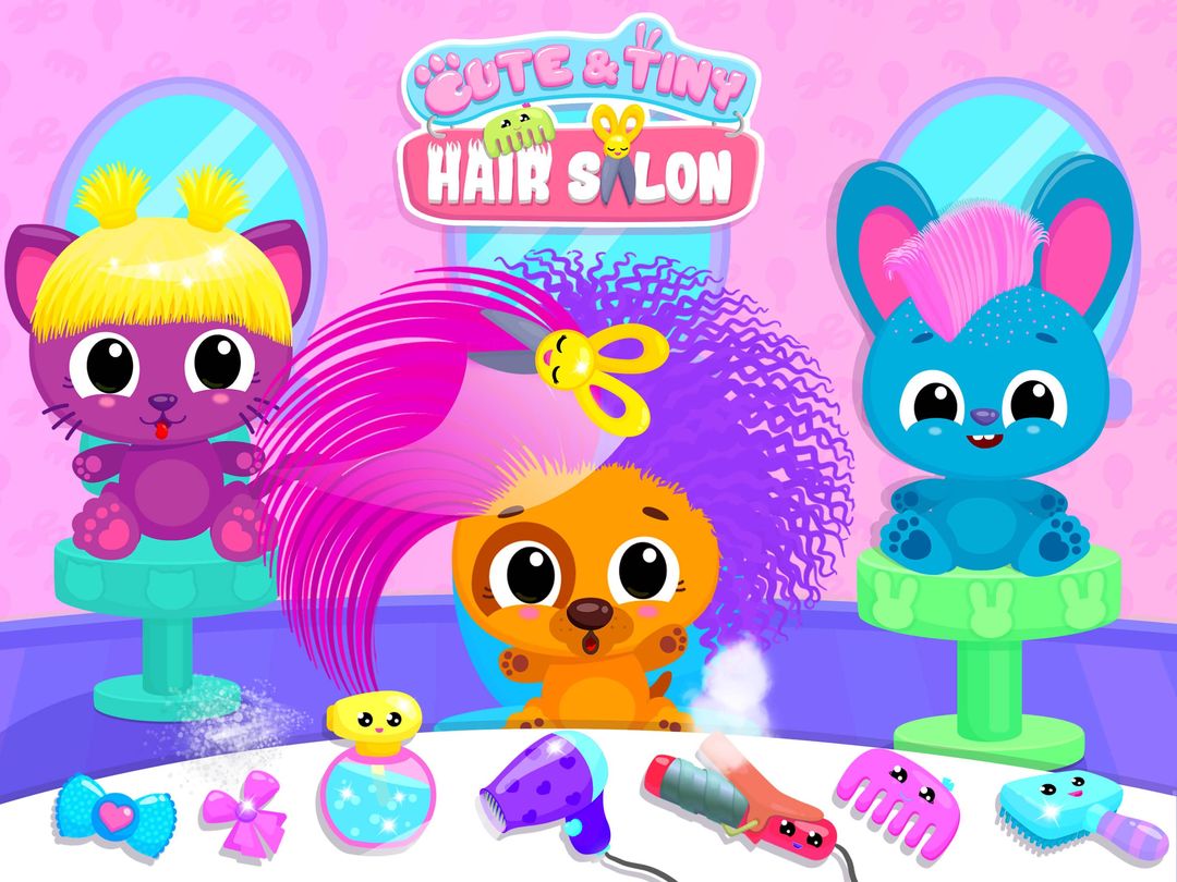 Screenshot of Cute & Tiny Hair Salon - Baby Pets Get Makeovers