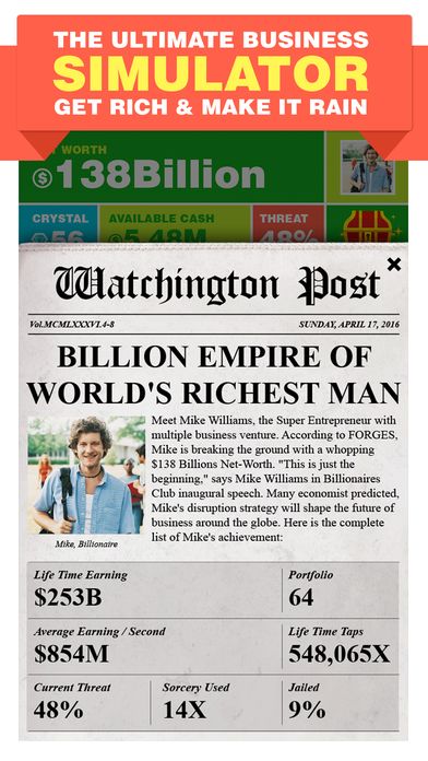 Screenshot of Billionaire Capitalist Tycoon
