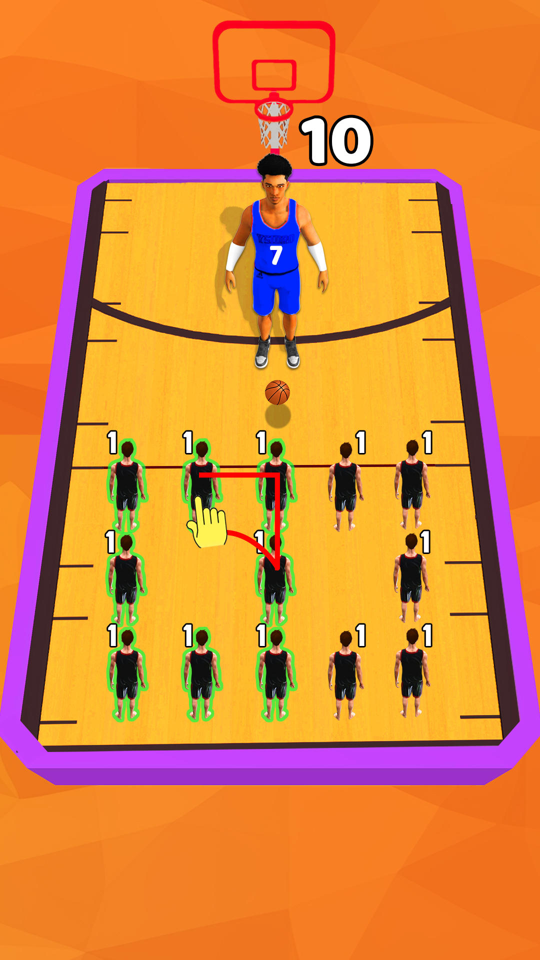 Basketball Star Merge Hoops ゲームのスクリーンショット