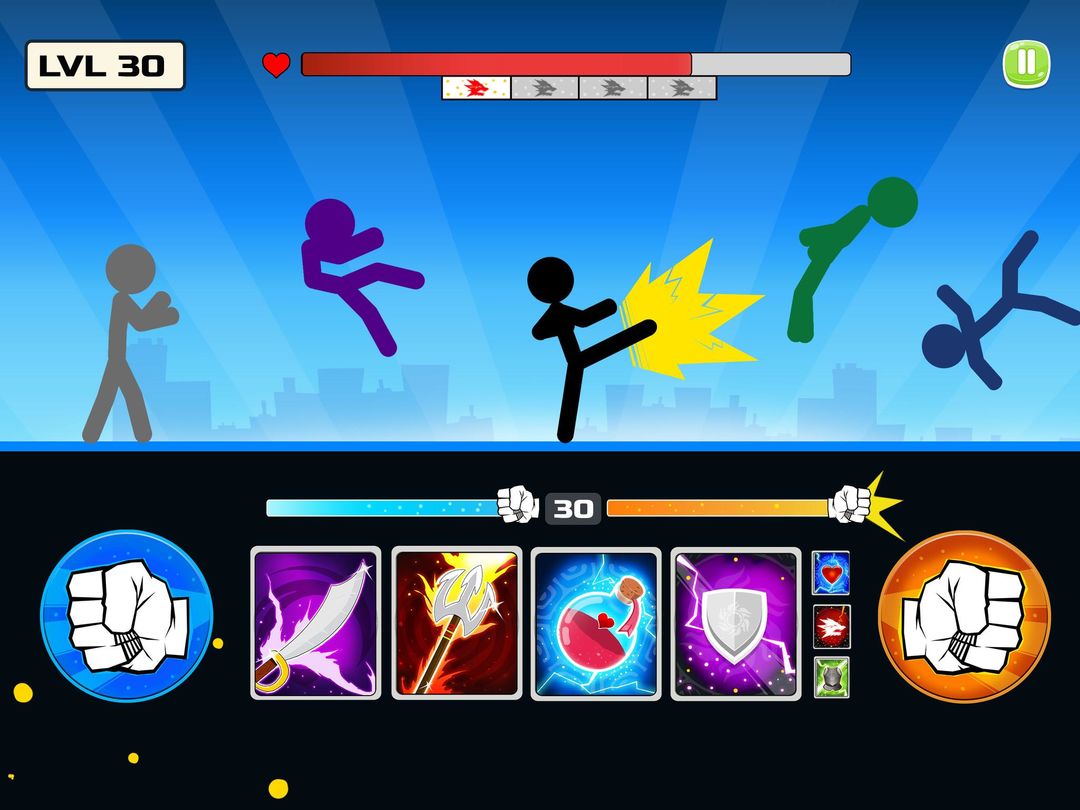 Stickman Fighter : Mega Brawl 게임 스크린 샷