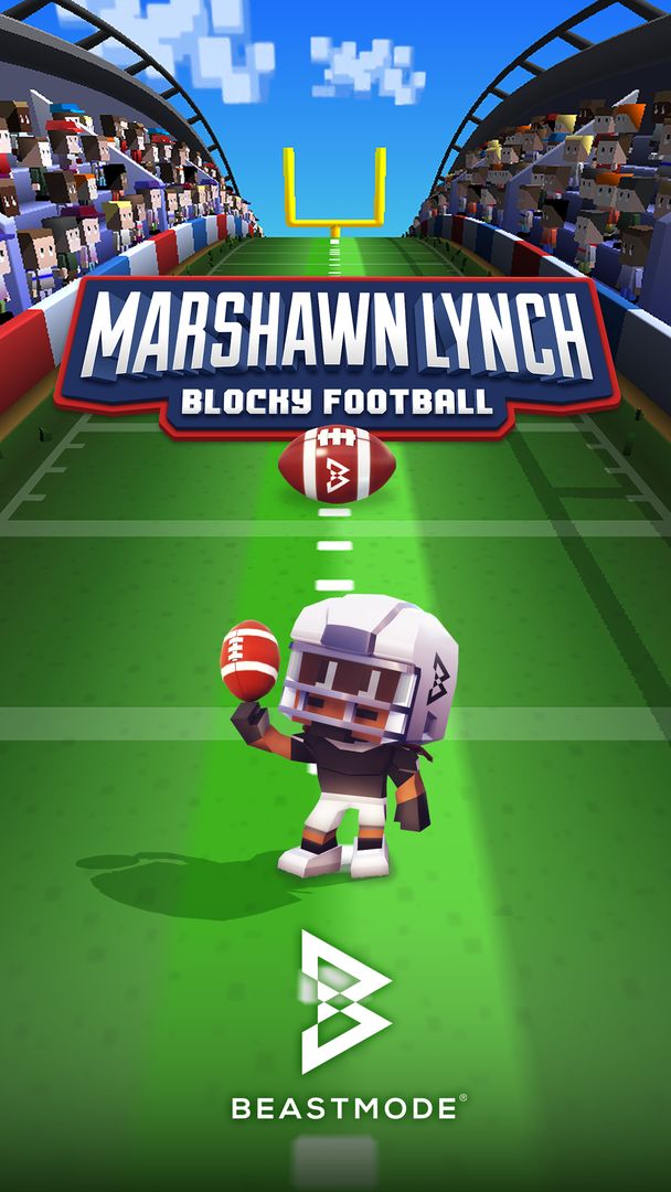 Screenshot of Marshawn Lynch Blocky Football