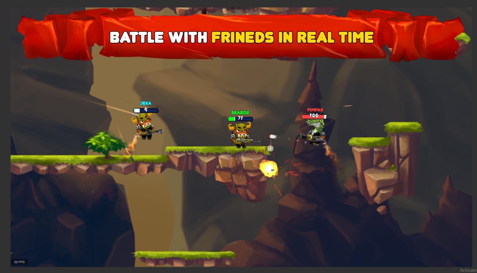 Brawl Of Heroes : Online 2D shooter Game Screenshot
