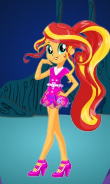 Dress up Sunset Shimmer Game Screenshot